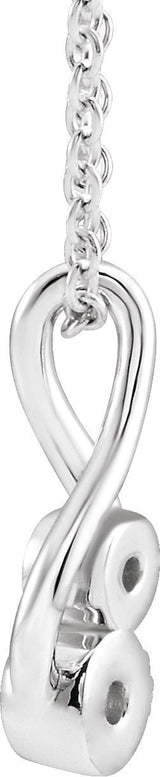 Platinum Round Natural Diamond Hold You Forever® Necklace or Pendant - view 2