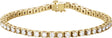 14K Gold Round Lab-Grown Diamond Line Bracelet - Yellow Gold