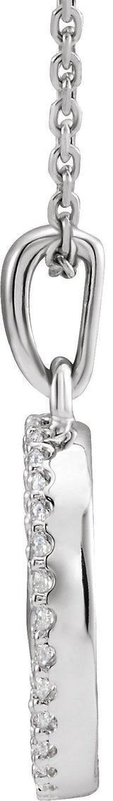 14K Gold Round Natural Diamond Accented Tree of Life Necklace - White Gold - view 2