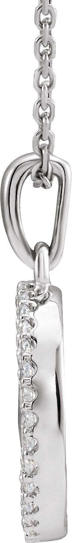 14K Gold Round Natural Diamond Accented Tree of Life Necklace - White Gold - view 2