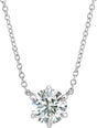 Platinum Round Natural Diamond Solitaire Necklace – up to 1/4 CTW