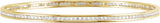 14K Gold Round Natural Diamond Accented Stackable Bangle Bracelet - Yellow Gold