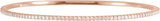 14K Gold Round Natural Diamond Accented Bangle Bracelet – 1.1-2.4mm Stones - Rose Gold