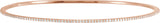 14K Gold Round Natural Diamond Accented Bangle Bracelet – 1.1-2.4mm Stones - Rose Gold