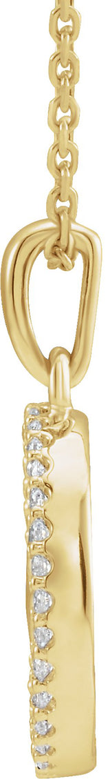 14K Gold Round Natural Diamond Accented Tree of Life Necklace - Yellow Gold - view 2