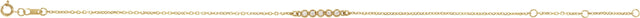 14K Gold Round Natural Diamond Accented Bar Bracelet – 12.7x2.62mm - Yellow Gold - view 2