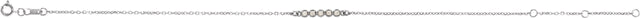 Platinum Round Natural Diamond Accented Bar Bracelet – 12.7x2.62mm - view 2