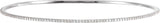 14K Gold Round Lab-Grown Diamond Accented Bangle Bracelet - White Gold