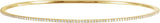 14K Gold Round Lab-Grown Diamond Accented Bangle Bracelet - Yellow Gold