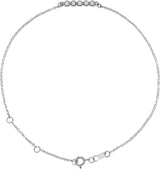 Platinum Round Natural Diamond Accented Bar Bracelet – 12.7x2.62mm