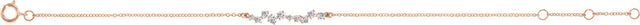 14K Gold Round Natural Diamond Accented Bar Bracelet – 22.7x4mm - Rose Gold - view 2