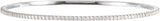 14K Gold Round Lab-Grown Diamond Accented Bangle Bracelet - White Gold
