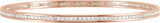 14K Gold Round Natural Diamond Accented Stackable Bangle Bracelet - Rose Gold - view 2