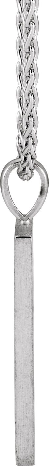 14K Gold Natural Black Diamond Triangle Necklace or Pendant - White Gold - view 2