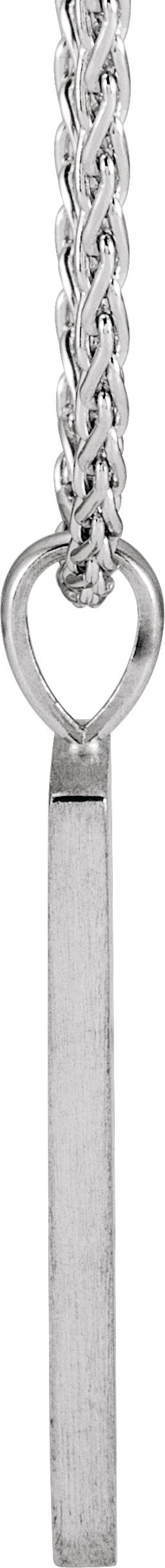 14K Gold Natural Black Diamond Triangle Necklace or Pendant - White Gold - view 2