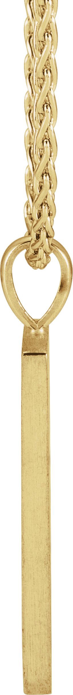 14K Gold Natural Black Diamond Triangle Necklace or Pendant - Yellow Gold - view 2