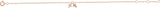 14K Gold Round Natural Diamond Adjustable Cross Bracelet - Rose Gold - view 2