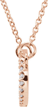 14K Gold Accented Necklace - Rose Gold - view 2