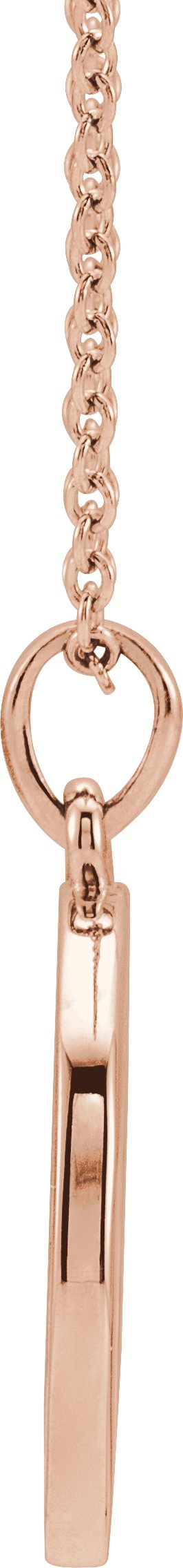14K Gold Round Natural Diamond Engravable Halo-Style Necklace or Pendant - Rose Gold - view 2