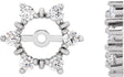 14K Gold Natural Diamond Halo-Style Earring Jackets IX - White Gold