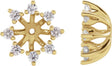 14K Gold Natural Diamond Halo-Style Earring Jackets No. 21 - Yellow Gold