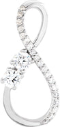14K Gold Round Natural Diamond Infinity-Inspired Pendant