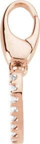 14K Gold Round Natural Diamond Accented Heart Pendant – 0.08 CTW - Rose Gold - view 2