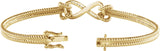 14K Gold Round Natural Diamond Infinity Rope Bangle Bracelet - Yellow Gold - view 2