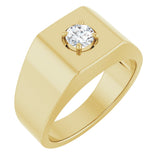 14K Gold Round Natural Diamond Solitaire Ring – 4.8mm Stones