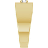 14K Gold Round Natural Diamond Solitaire Ring – 4.8mm Stones - view 5