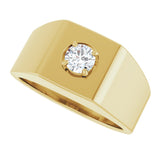 14K Gold Round Natural Diamond Solitaire Ring – 4.8mm Stones - view 6