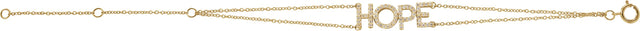14K Gold Round Natural Diamond Hope Bracelet - Yellow Gold - view 2