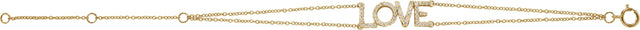 14K Gold Round Natural Diamond Love Bracelet - Yellow Gold - view 2