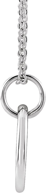 Platinum Engravable Accented Necklace - view 2