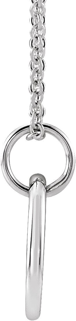 Platinum Engravable Accented Necklace - view 2