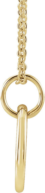 14K Gold Engravable Accented Necklace - Yellow Gold - view 2