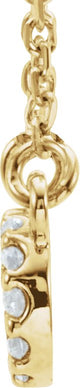 14K Gold Round Natural Diamond Infinity Necklace - Yellow Gold - view 2