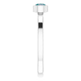 Platinum Round Lab-Grown Alexandrite Bezel-Set Solitaire Ring - view 4