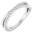 Platinum Round Natural Diamond Criss-Cross Ring – 1.3mm Stones