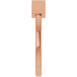 14K Gold Round Natural Diamond Engravable Stackable Family Signet Ring - Rose Gold - view 2