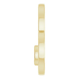 14K Gold Round Natural Diamond Bezel-Set Heart Pendant - view 3