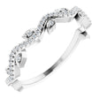 Platinum Round Natural Diamond Leaf Ring
