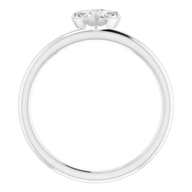Platinum Marquise Natural Diamond Cluster Ring - view 2