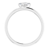 14K Gold Marquise Natural Diamond Cluster Ring - White Gold - view 2