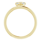 14K Gold Marquise Natural Diamond Cluster Ring - Yellow Gold - view 2