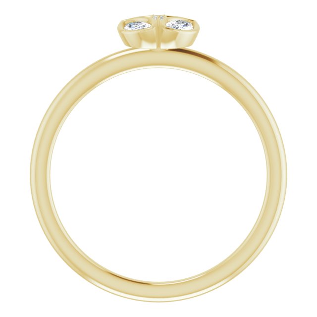 14K Gold Marquise Natural Diamond Cluster Ring - Yellow Gold - view 2