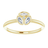 14K Gold Marquise Natural Diamond Cluster Ring - Yellow Gold - view 3