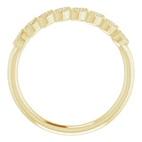 14K Gold Round Natural Diamond Accented Leaf Ring - Yellow Gold - view 2