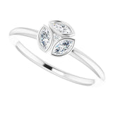 Platinum Marquise Natural Diamond Cluster Ring - view 5