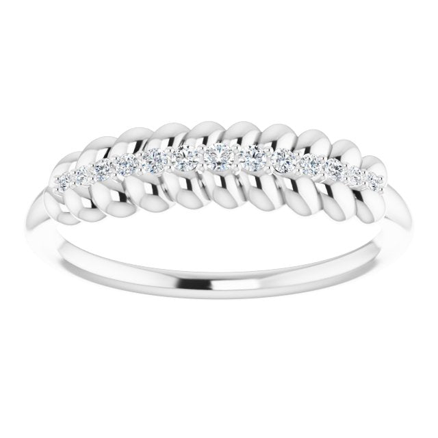 Platinum Round Natural Diamond Accented Ring - view 3